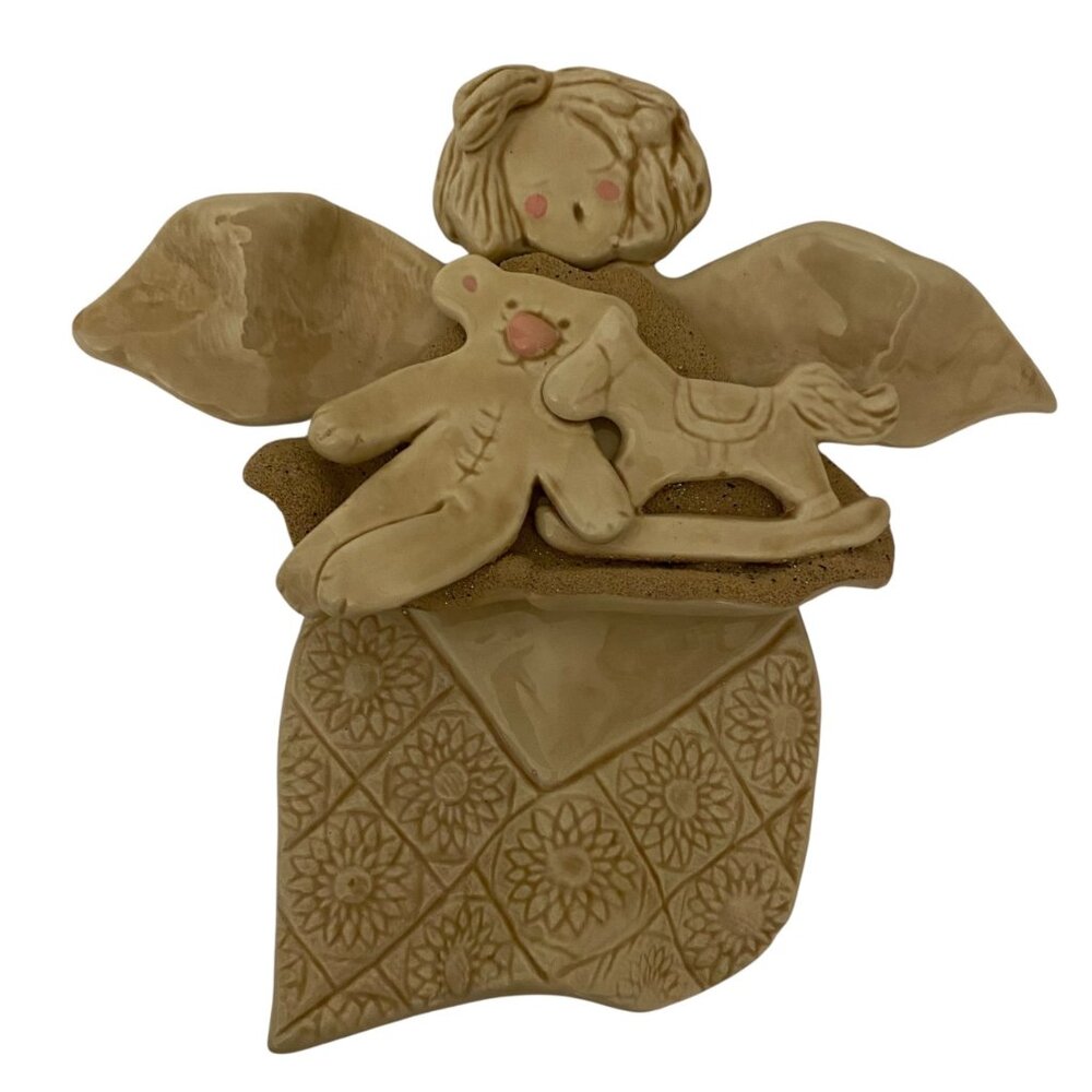 Edgewater Designs 2003 Carol Jones Ceramic Angel Wall Hanging Christmas‎ Decor